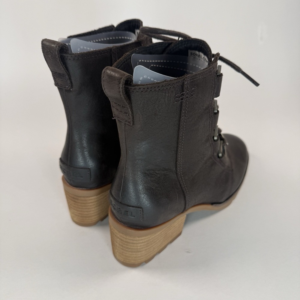 Sorel Womens 8.5 Waterproof Leather Lace Up Ankle Boots Brown NL3715 NWT - Picture 4 of 15